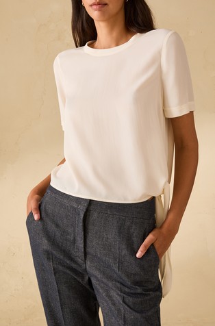 T-shirt with side tie