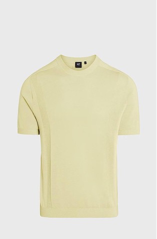 Cotton-Linen-Blend 3D Knit T-Shirt