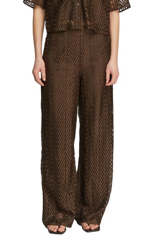 Perforirane široke hlače od čipke