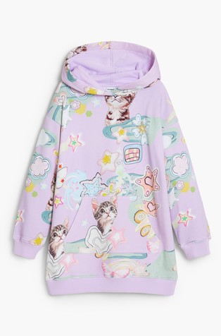 Hajina s kapuljačom i printom mačaka