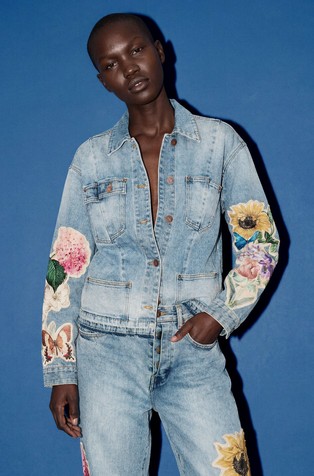 Denim jakna s vezovima