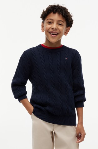 Pleten pamučni pulover