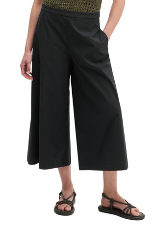 Wide culottes in stretch poplin