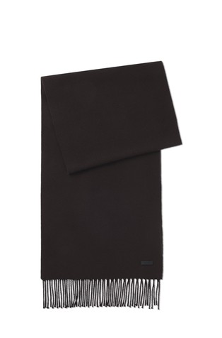 Pleten vuneni šal s logo našivkom