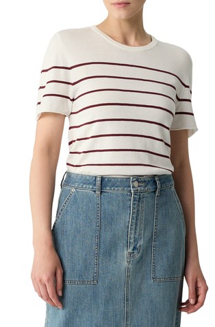 Pletena majica s prugastim uzorkom