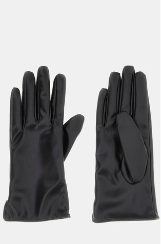 Faux-leather gloves