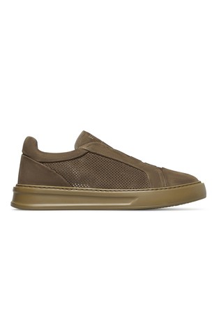 Suede slip-on sneakers