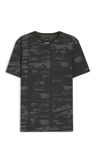 Active slim fit majica kratkih rukava sa žakard uzorkom