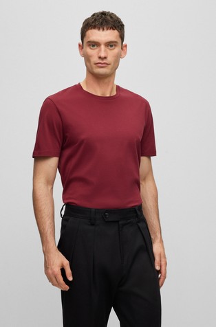 Mercerised-cotton T-shirt in a slim fit