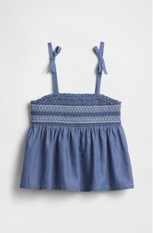 Elastično prošiven top s naramenicama za djevojčice