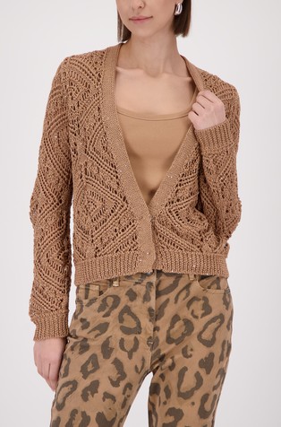 Ajour cardigan with sequins