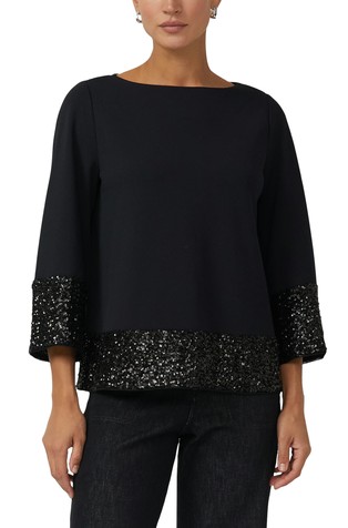 Bluza s obrubima od šljokica