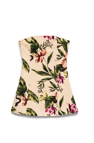 VMLYRA bandeau top s cvjetnim uzorkom