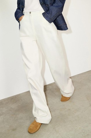 Cotton-drill five-pocket trousers