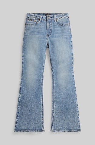 Zvonaste jeans hlače od elastičnog denima