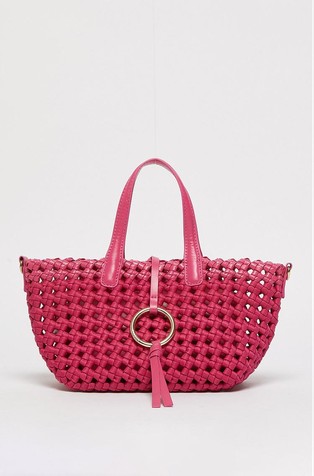 Manja torbica od prepletene umjetne kože