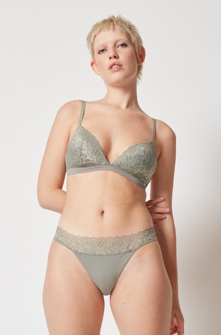 Every day in lace nature padded triangle bra