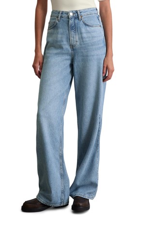 Tolva široke jeans hlače od liocela i pamuka