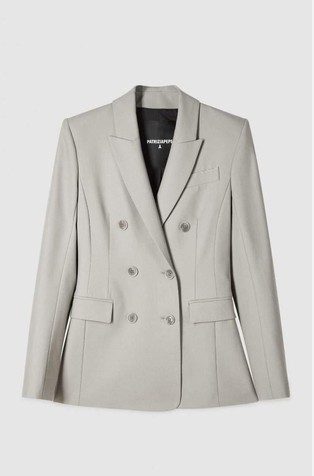 Essential sako od mješavine vune s dvorednim kopčanjem