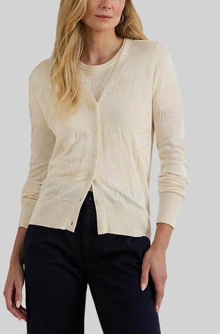 Kardigan s V-izrezom i uzorkom