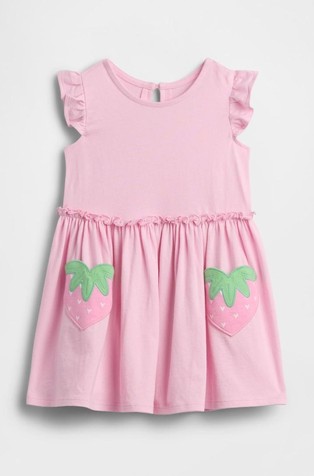 Haljina s aplikacijom jagoda za djecu djevojčice