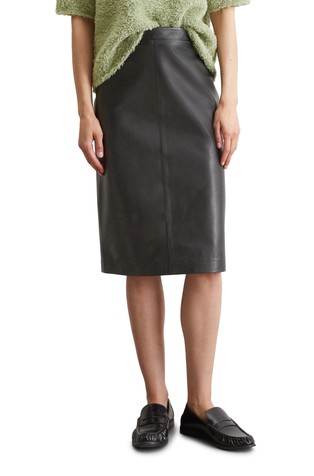 Pencil leather skirt