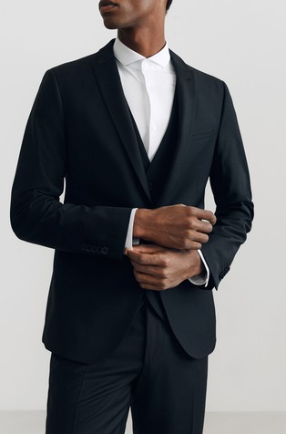 Skinny fit sako od rastezljive mješavine vune