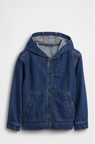 Denim jakna s kapuljačom za dječake