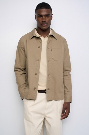 Cotton overshirt with pocket