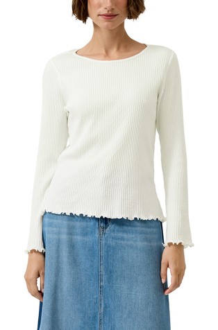 Ribbed long-sleeved shirt in a slim fit