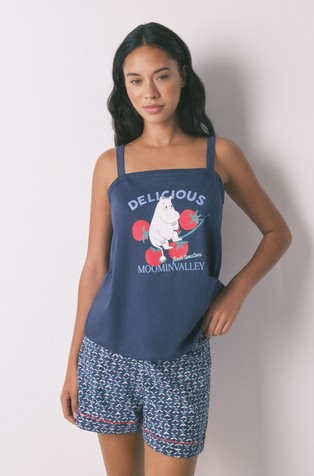 Moomin pamučna pidžama s naramenicama