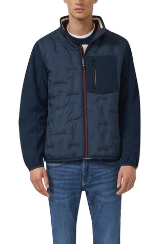 Lightly padded jacket in a fabric mix