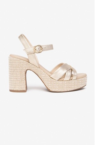 Kožne sandale s metalnim sjajem