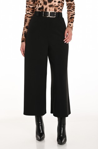 Rastezljive palazzo hlače s remenom