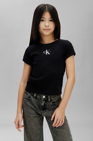 Rebrasta majica s logotipom