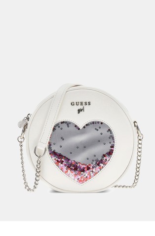 Mini faux-leather circle bag