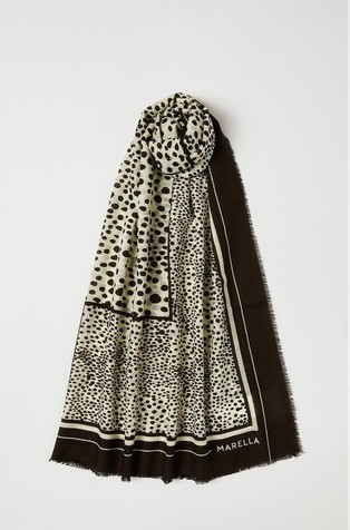 Vuneni šal sa životinjskim uzorkom