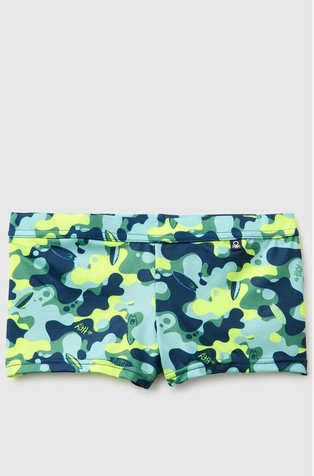 Swim boxer shorts with print