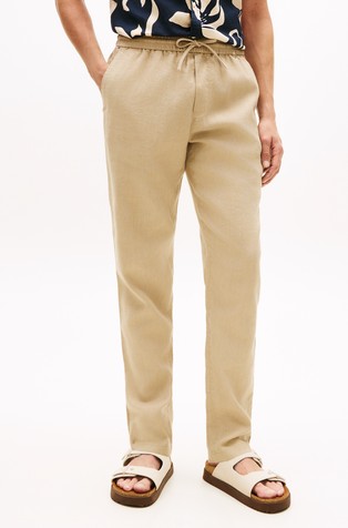 Harlem Tapered Leg Linen Blend Chinos