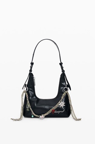 Mini torbica s ukrasnom vrpcom i privjescima