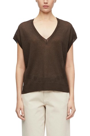 Lightweight linen blend vest