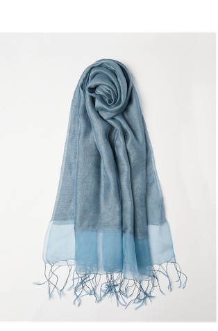 Viscose and silk blend scarf