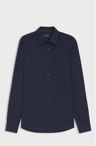 Slim-fit shirt in linen