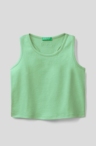 Cropped majica bez rukava od organskog pamuka