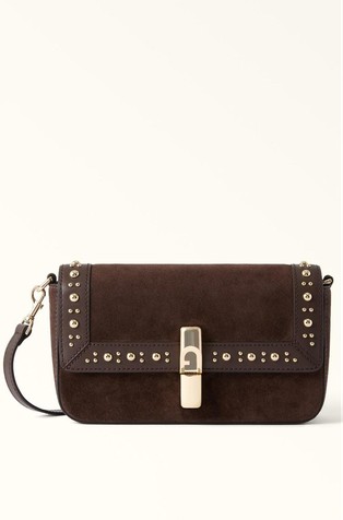 Small Studded Suede Crossbody