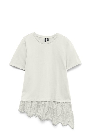 VMBRIT majica s čipkastim volanom