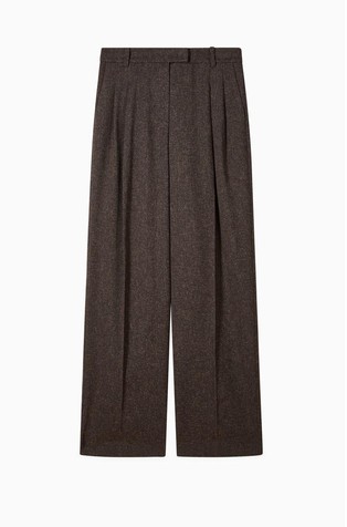 Palazzo hlače s naborima i meliranim uzorkom
