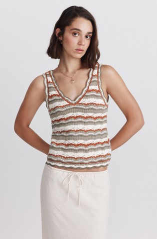 Multicolor knit top