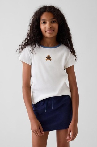 Kids Embroidered Rib T-Shirt