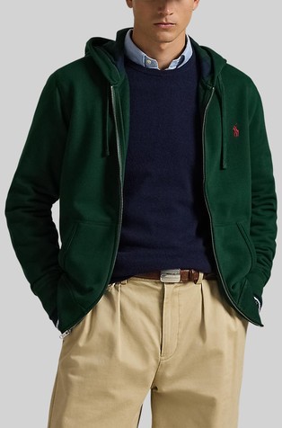 RL pulover s kapuljačom i flisiranom unutrašnjošću